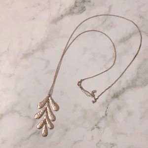 Rose gold long necklace